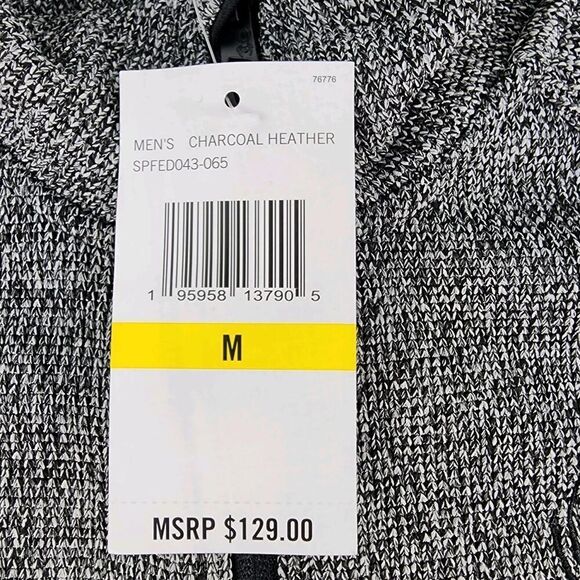 Spyder Charcoal Heather Speed Jacket Size M Mens Full Zip Fleece Jackets - Picture 7 of 10